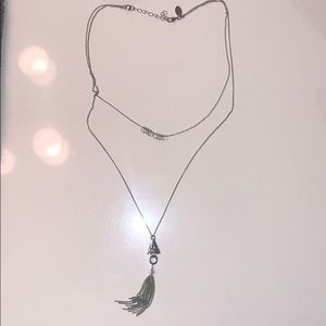Silver layered necklace